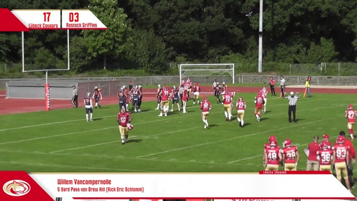 Highlights: Lübeck Cougars - Rostock Griffins (15. August 2021)