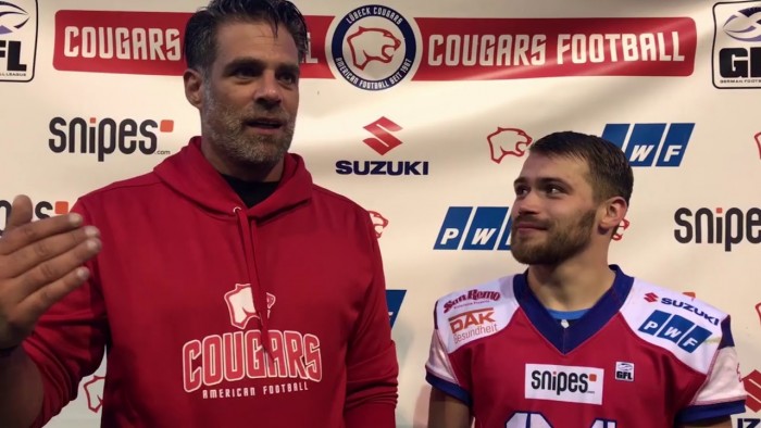 Lübeck Cougars - Berlin Adler, Post Game Interviews (25. August 2018)